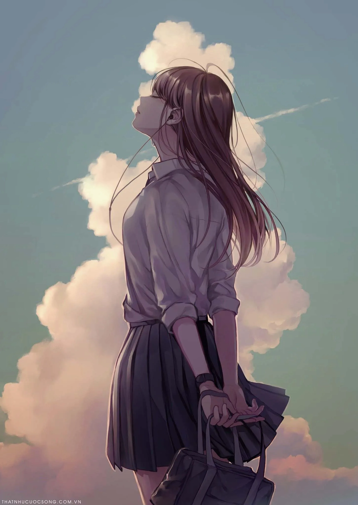 Bộ sưu tập ảnh cô gái buồn đẹp và những nét suy tư lay động lòng người 5 ảnh anime cô gái buồn đẹp với đôi mắt xa xăm