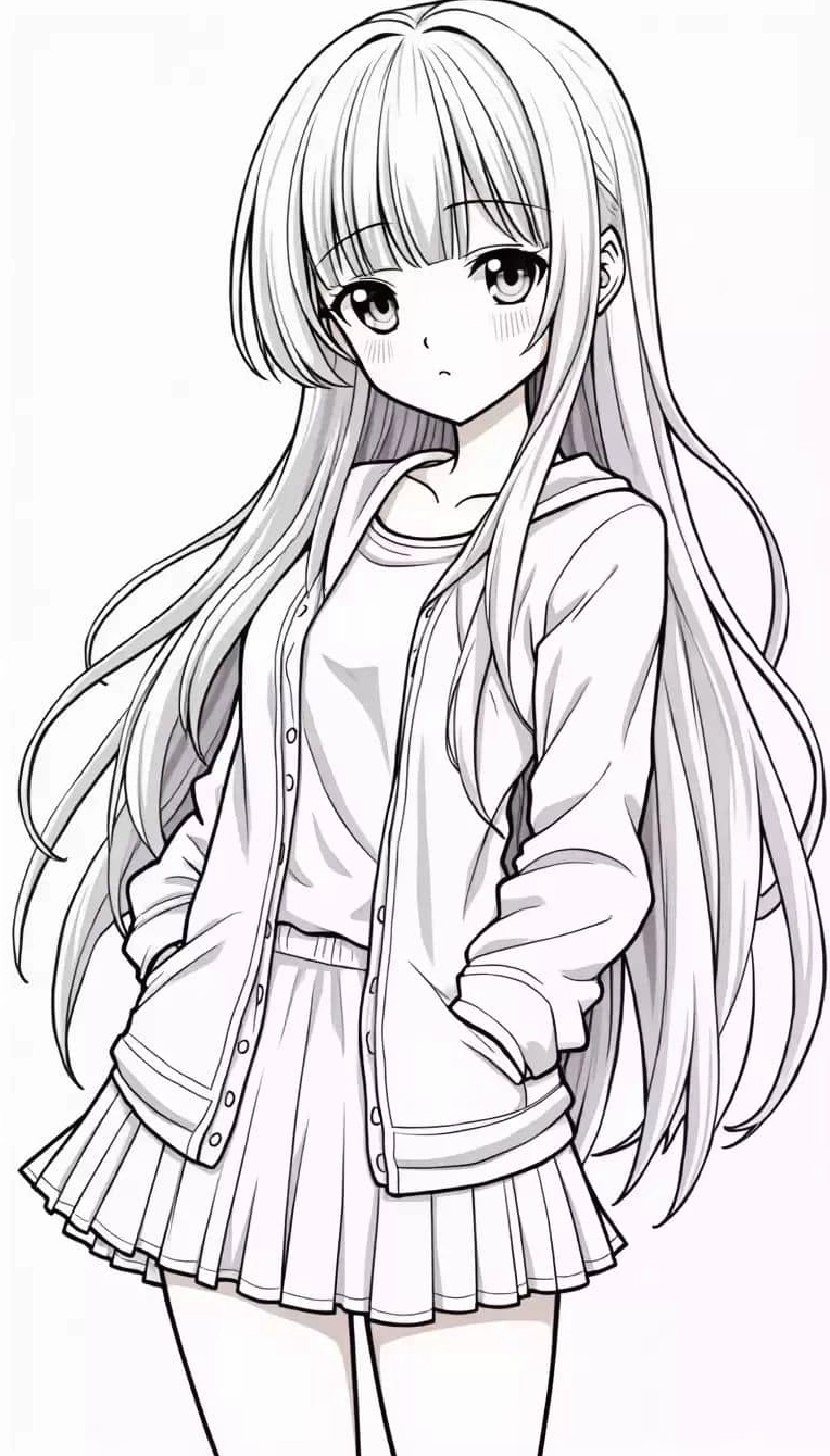 Ảnh anime đơn giản một nhân vật nam đứng đơn độc