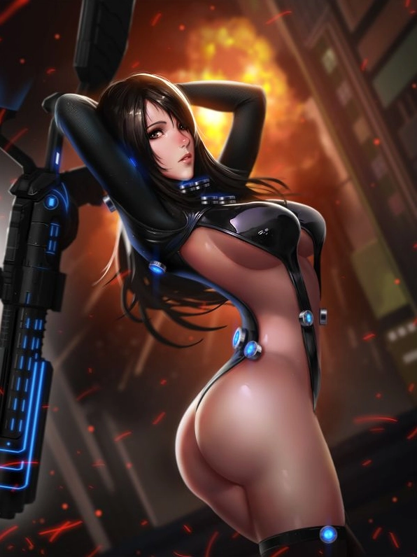 Bộ Sưu Tập Cận Cảnh Ảnh Anime Gantz: Sắc Đẹp và Sinh Tồn 6 Ảnh anime Gantz: Reika Shimohira với vũ khí trong GANTZ O