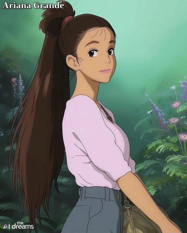 ảnh anime ghibli cô gái trên bờ biển