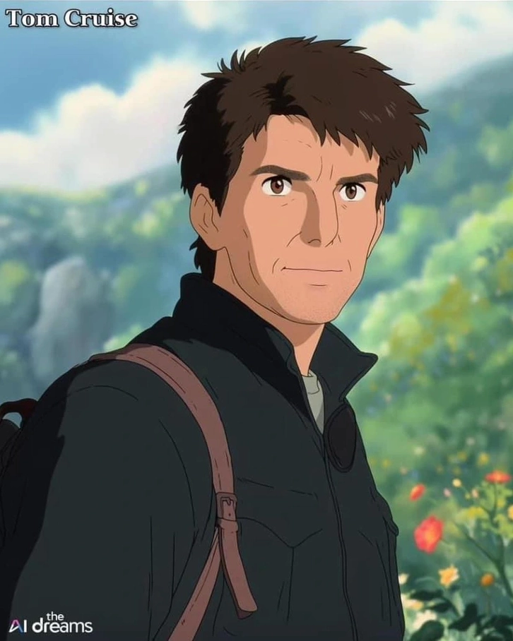 ảnh anime ghibli cô gái và cảnh sắc thiên nhiên