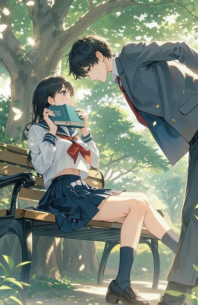 Ảnh anime học đường một cô gái cá tính với đồng phục