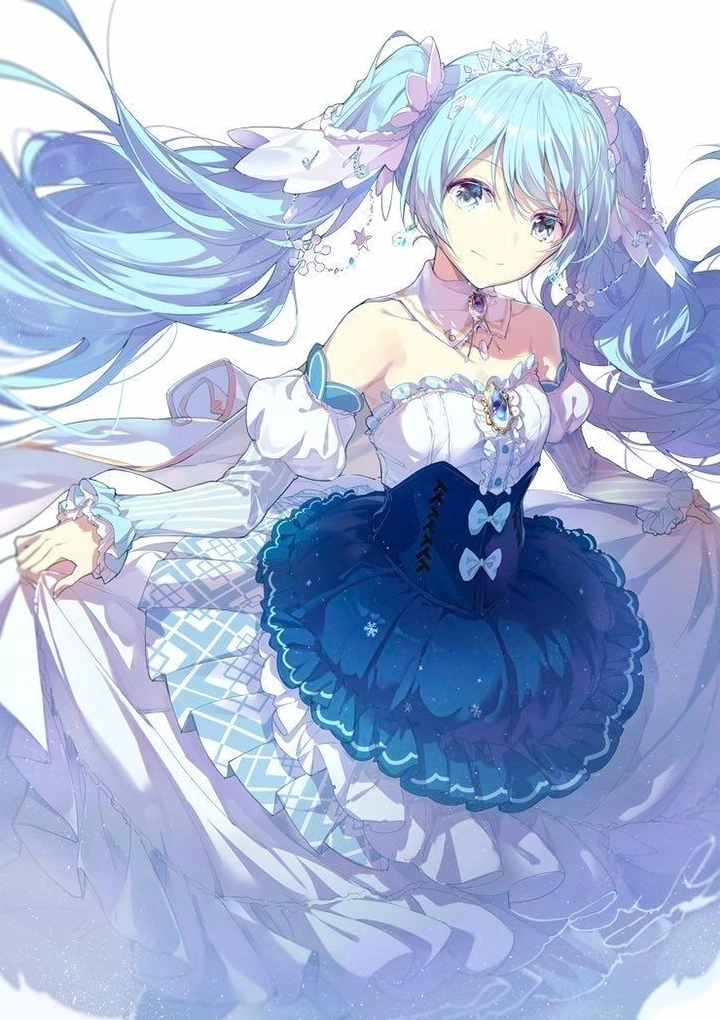 ảnh anime miku với đôi mắt to tròn và biểu cảm ngạc nhiên