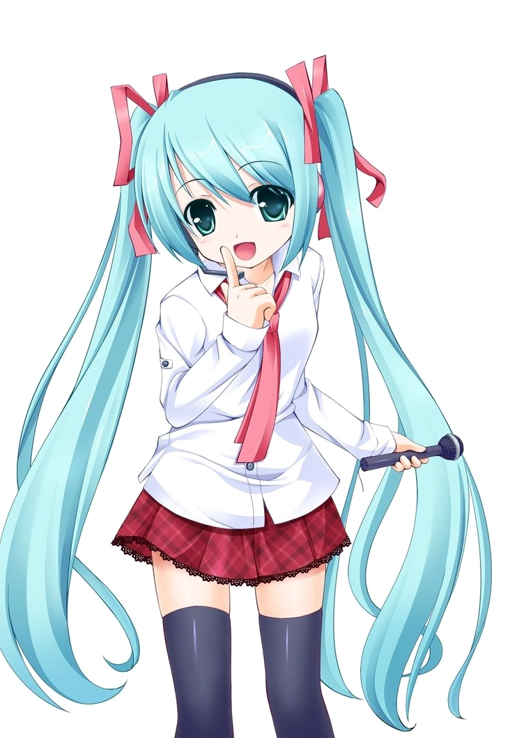 ảnh anime miku với trang phục năng động và phụ kiện độc đáo