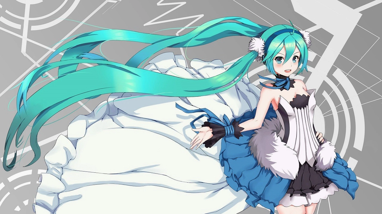 ảnh anime miku với vẻ mặt trầm tư nhưng vẫn rất thu hút