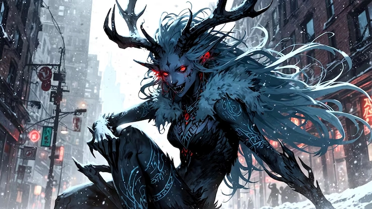 Cận cảnh bộ sưu tập ảnh anime monster ấn tượng và quái dị nhất 8 Ảnh anime monster ma quỷ Wendigo phong cách Nhật Bản