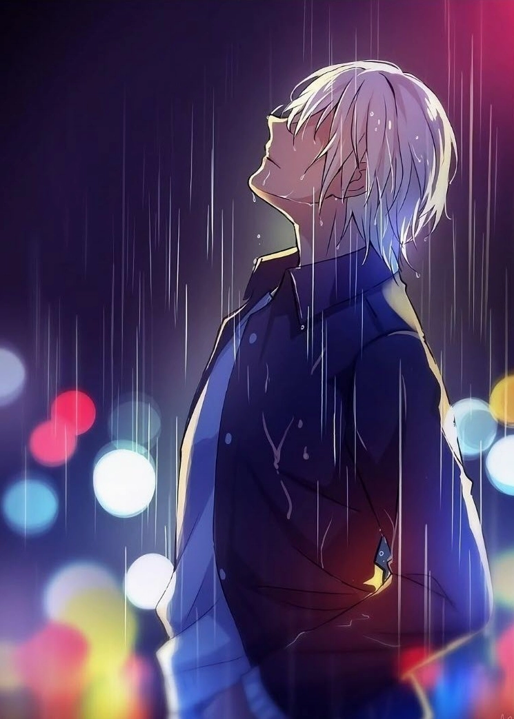 Bộ Sưu Tập Cận Cảnh Ảnh Anime Nam Buồn Đầy Cảm Xúc 1 Ảnh anime nam buồn dưới mưa đầy cô đơn và suy tư