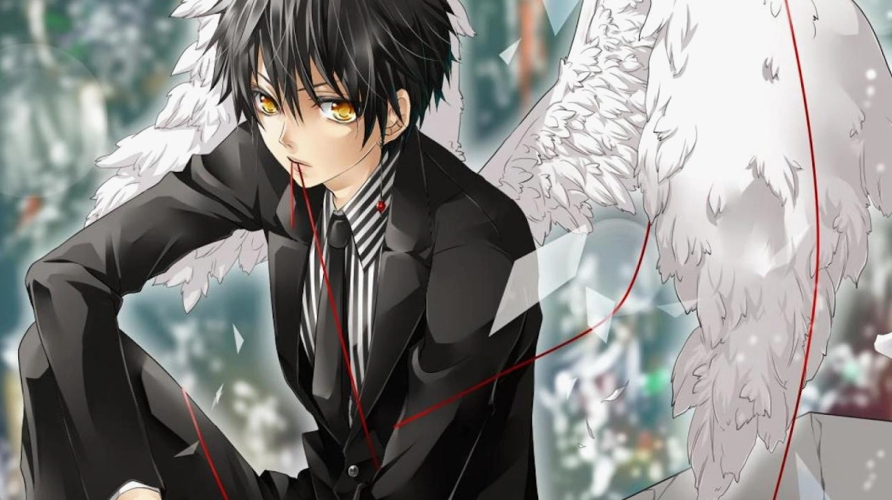 Ảnh anime nam ngầu lạnh lùng với mái tóc bạc trắng đầy phong cách