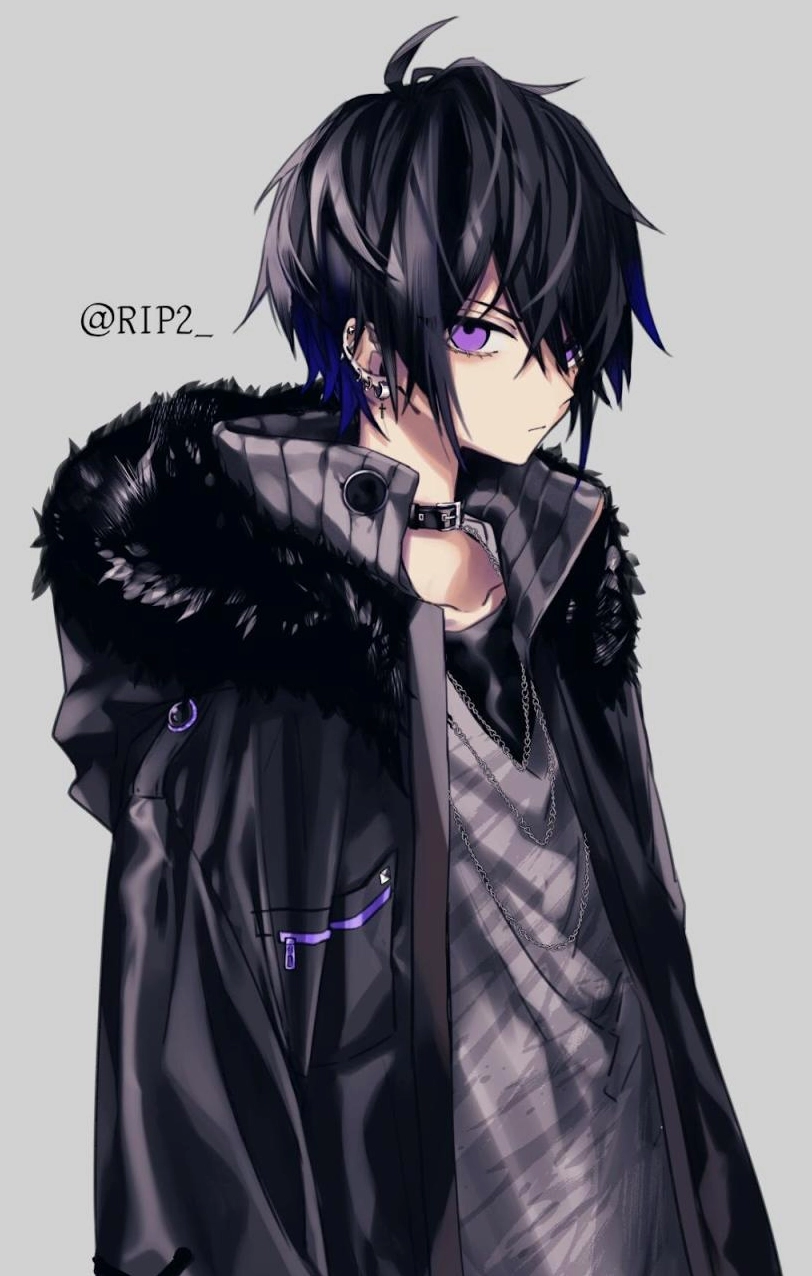 Ảnh anime nam ngầu lạnh lùng với phong cách casual nhưng vẫn toát lên vẻ cuốn hút