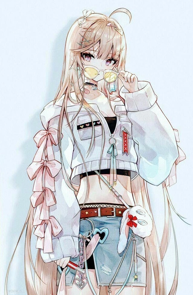 Ảnh anime nữ đẹp bí ẩn với mái tóc bay trong gió và trang phục tối màu