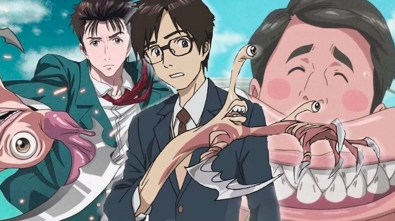Ảnh anime Parasyte cận cảnh khuôn mặt của Migi.