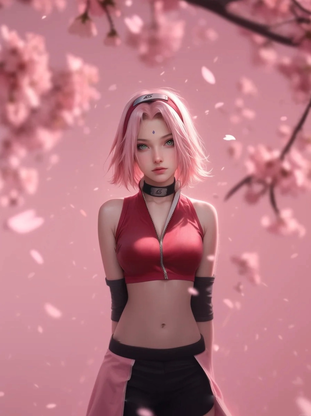 Ảnh anime sakura naruto với tạo hình trưởng thành và mạnh mẽ