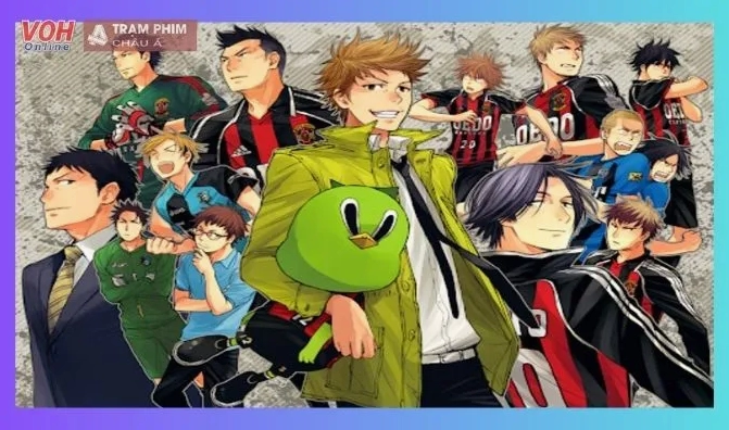 Ảnh anime thể thao của huấn luyện viên đầy kinh nghiệm chỉ đạo chiến thuật