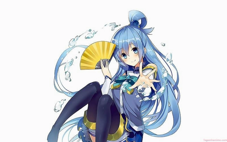 Ảnh Aqua anime cute trong dáng vẻ chibi ngộ nghĩnh