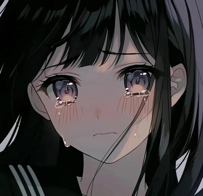 Ảnh buồn anime một cô gái đeo mặt nạ che giấu tâm trạng