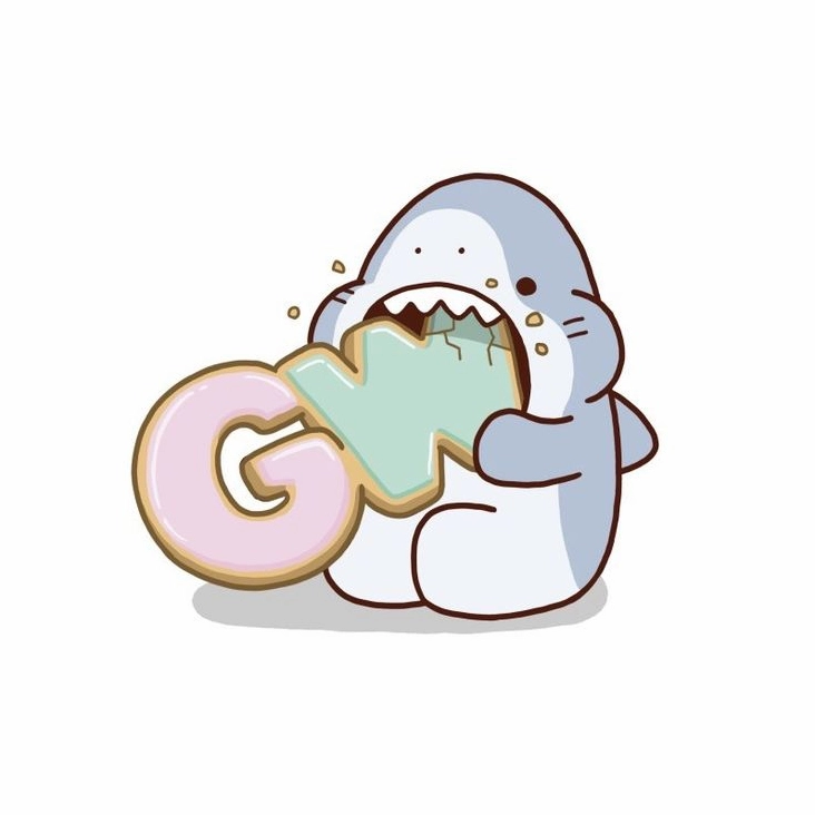 Ảnh cá mập cute anime vẽ tay đơn giản mà dễ thương