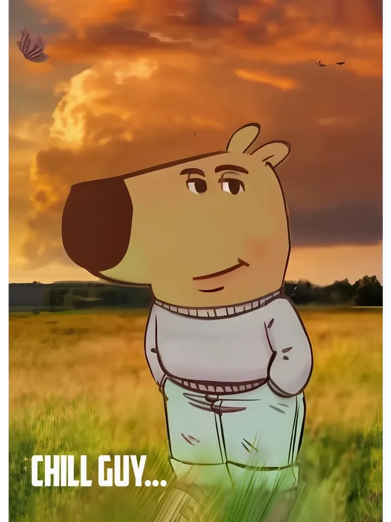 Ảnh chill guy meme đỉnh cao của sự thư giãn