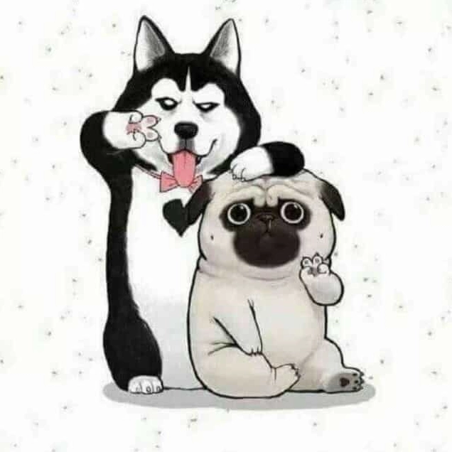 Ảnh chó cute anime chibi siêu ngầu với phong cách riêng biệt