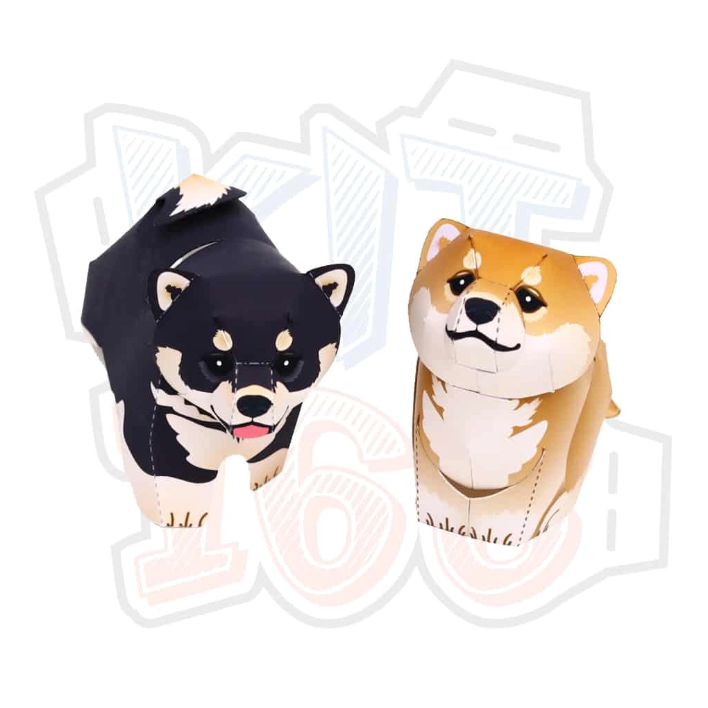 Ảnh chó cute anime shiba chibi siêu đáng yêu đang nằm nghỉ ngơi