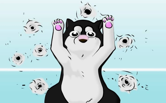 Ảnh chó cute anime siêu đáng yêu với đôi mắt to tròn long lanh