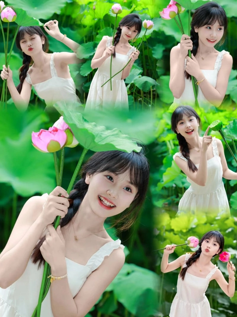 Ảnh cô gái cầm hoa đẹp tự nhiên và cuốn hút