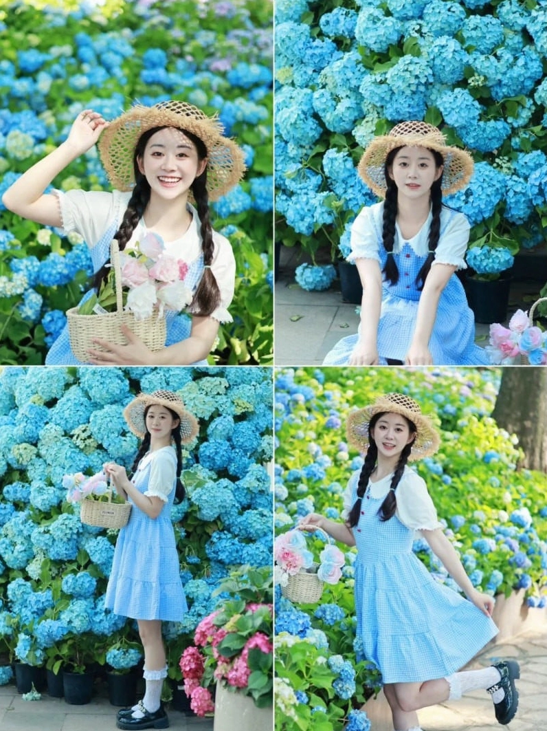 Ảnh cô gái cầm hoa đẹp với phong cách vintage