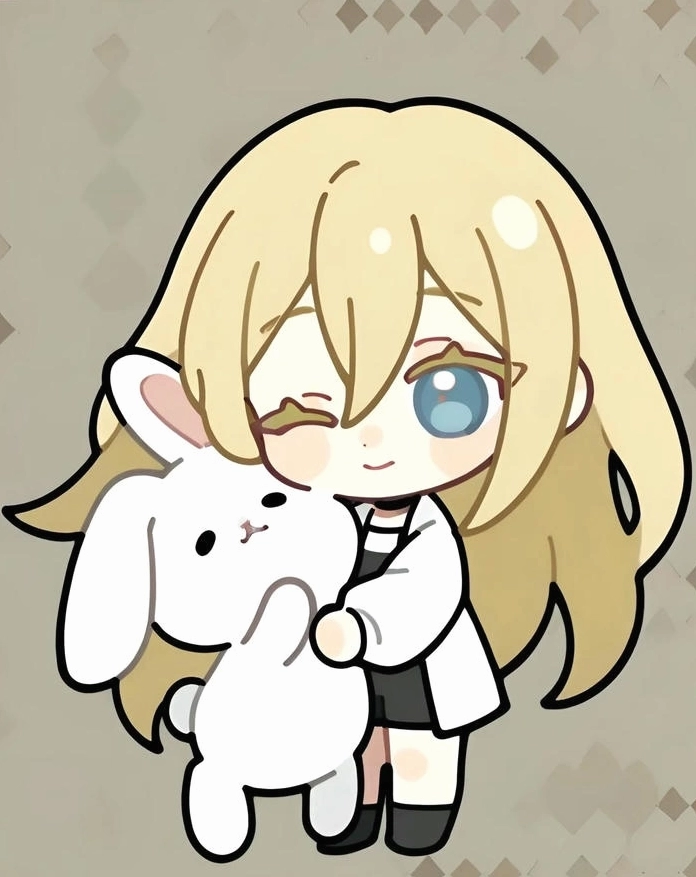 Ảnh cô gái đẹp chibi nữ trong tư thế thanh lịch