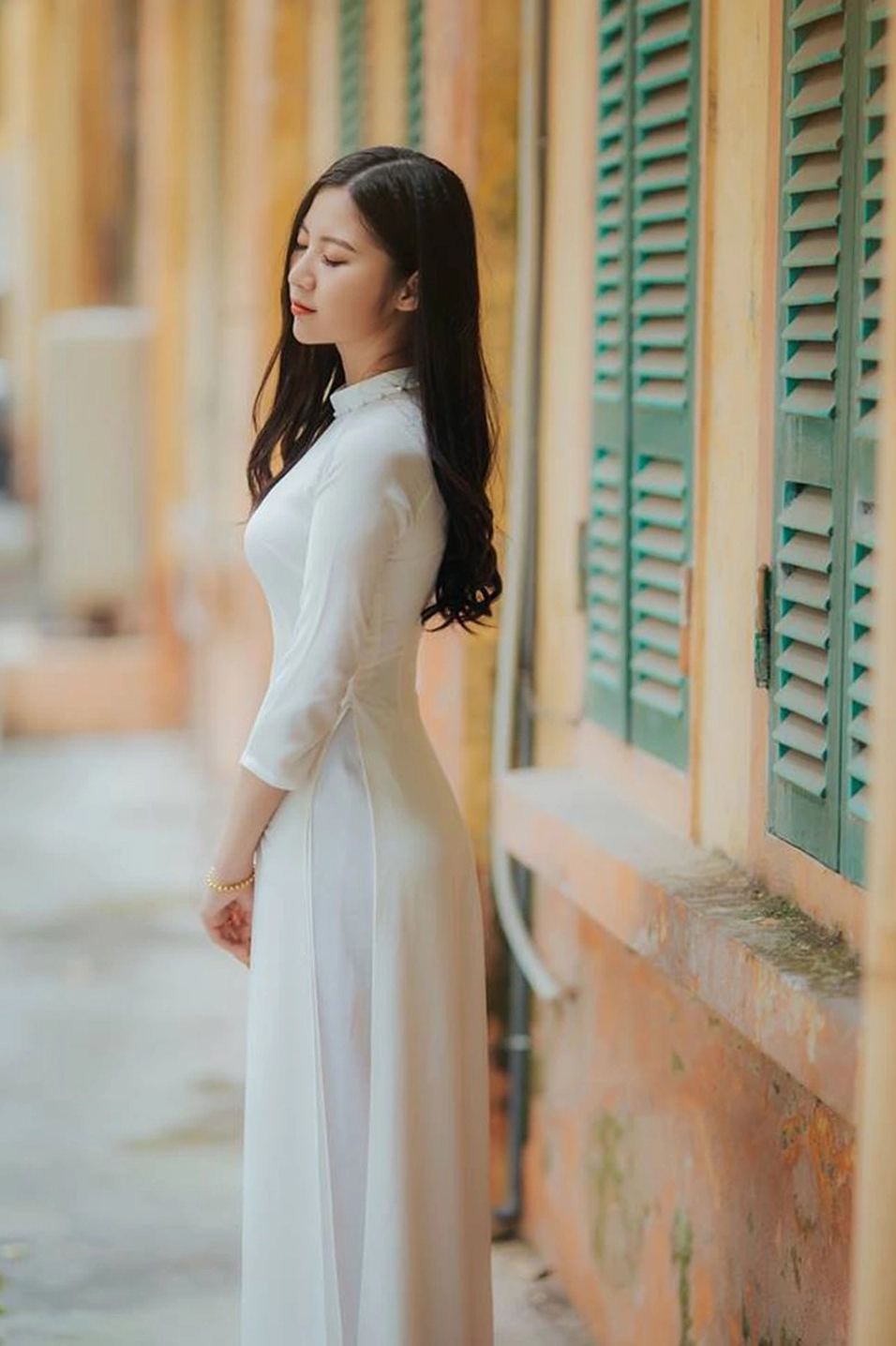 Cận cảnh bộ sưu tập ảnh cô gái đẹp dịu dàng và nét duyên Á Đông 1 ảnh cô gái đẹp dịu dàng trong tà áo dài trắng tinh khôi ngày kỷ yếu