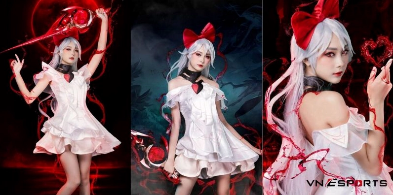 Ảnh cosplay Liên Quân Mobile trang phục váy trắng tinh khôi