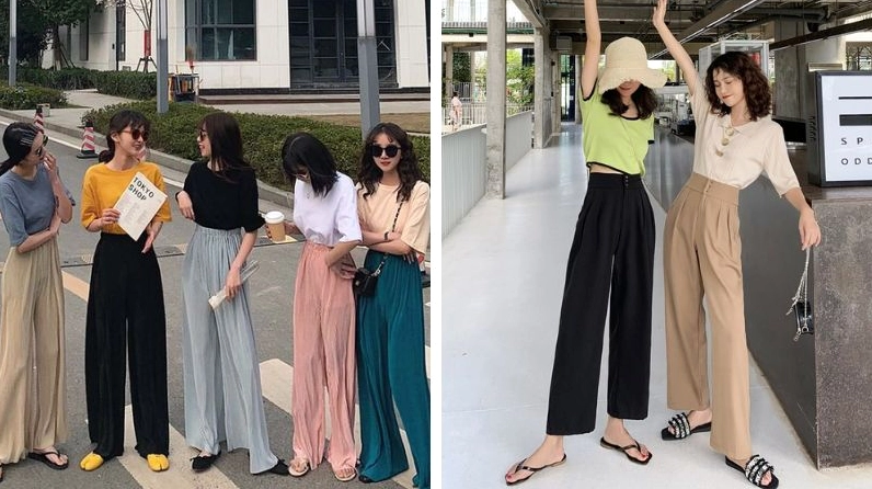 ảnh gái xinh mặc quần jean cùng nhóm bạn thân thiết vui vẻ