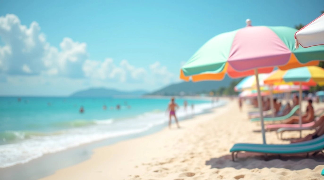 Ảnh gái xinh Mỹ tại bãi biển rực nắng với phong cách phóng khoáng