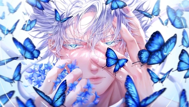 Ảnh Gojo Satoru ngầu với ánh mắt cuốn hút