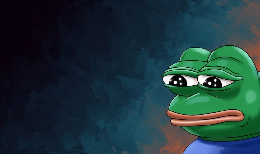 Ảnh hình nền meme ếch xanh Pepe đang suy tư