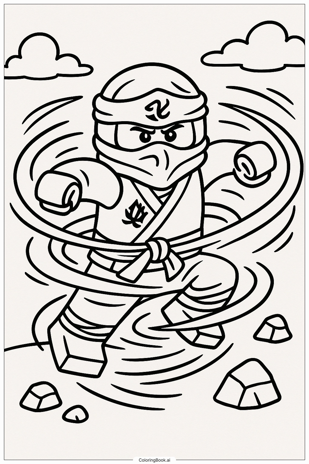 Ảnh lloyd anime Lloyd Garmadon thực hiện Spinjitzu