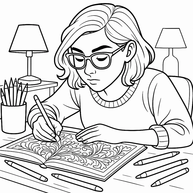 Ảnh lloyd anime với trang tô màu nghệ thuật cho người lớn