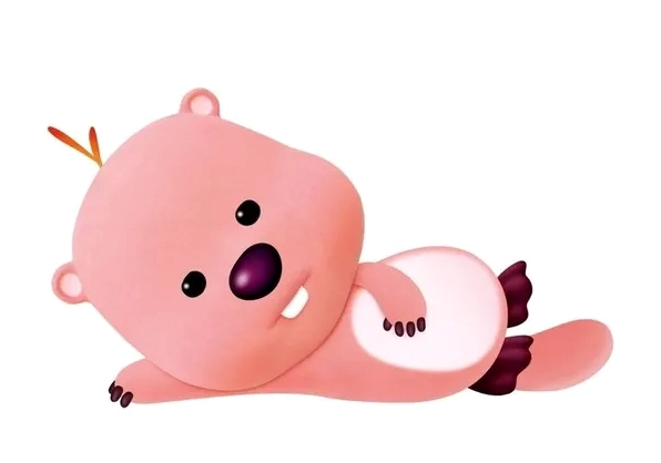 Ảnh loopy meme gấu loopy nằm thư giãn vô tư trên nền xanh