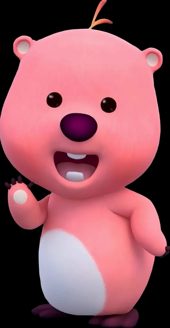 Ảnh loopy meme với vẻ mặt bất ngờ trên nền đen huyền bí