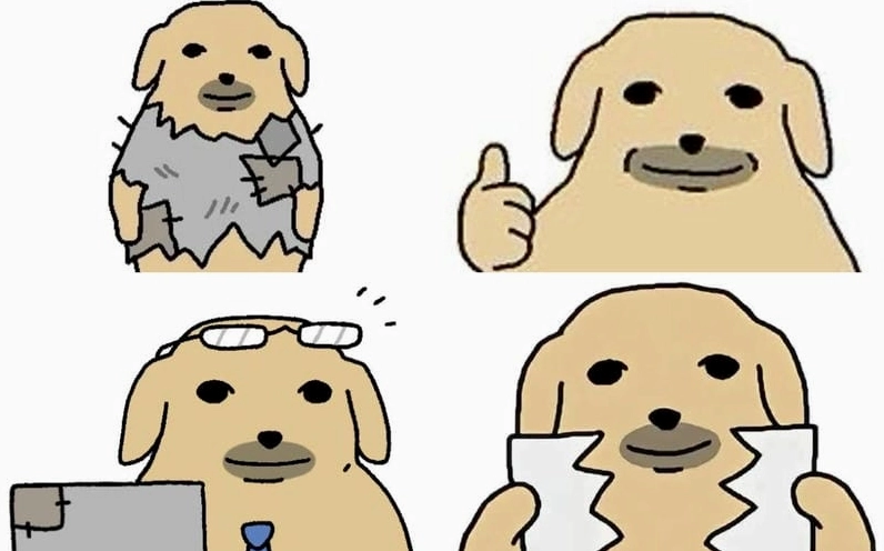 Ảnh meme chó cute chỉ tay cực kỳ biểu cảm