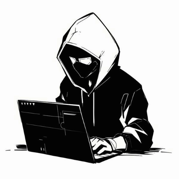 Ảnh meme hacker với vẻ mặt tập trung và môi trường làm việc đặc trưng
