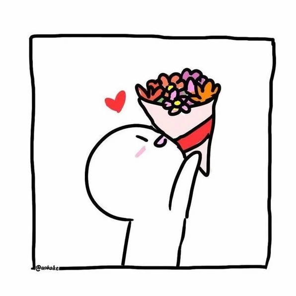 Ảnh meme mèo tặng hoa cực cute với biểu cảm đáng yêu