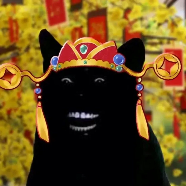 Ảnh meme mèo tết với biểu cảm bất lực, muốn 