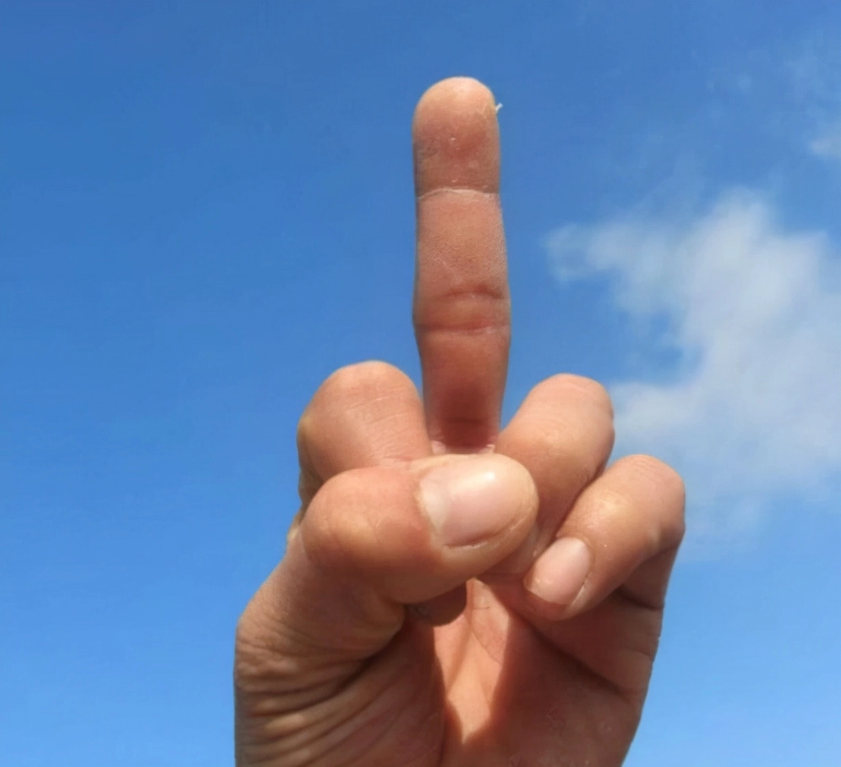 Ảnh meme ngón giữa với khuôn mặt biểu cảm