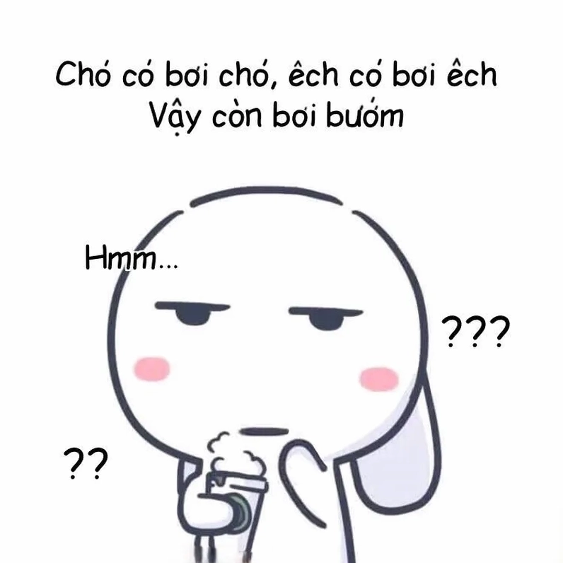 Ảnh meme thỏ bảy màu làm giang hồ với vẻ mặt dữ dằn hài hước
