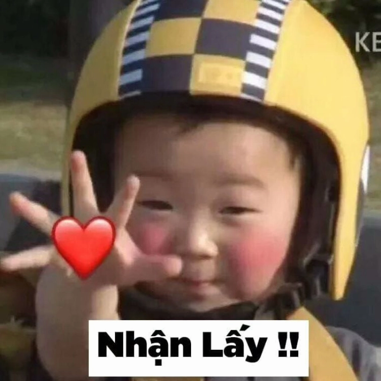 Ảnh meme tình yêu cute với hình ảnh cô gái đáng yêu bày tỏ cảm xúc