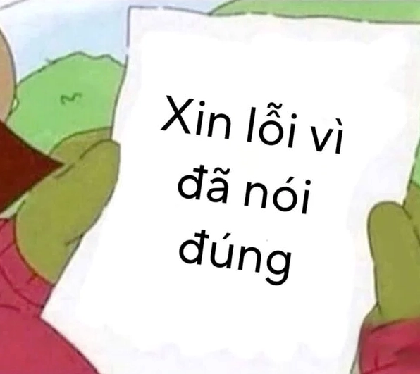 Ảnh meme xin lỗi với hình ảnh chú chó đang cụp tai hối lỗi