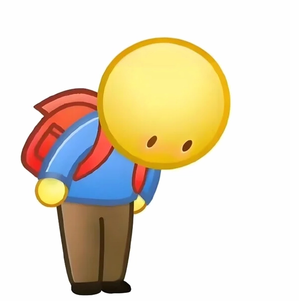 Ảnh meme xin lỗi với hình ảnh người đang cúi đầu 