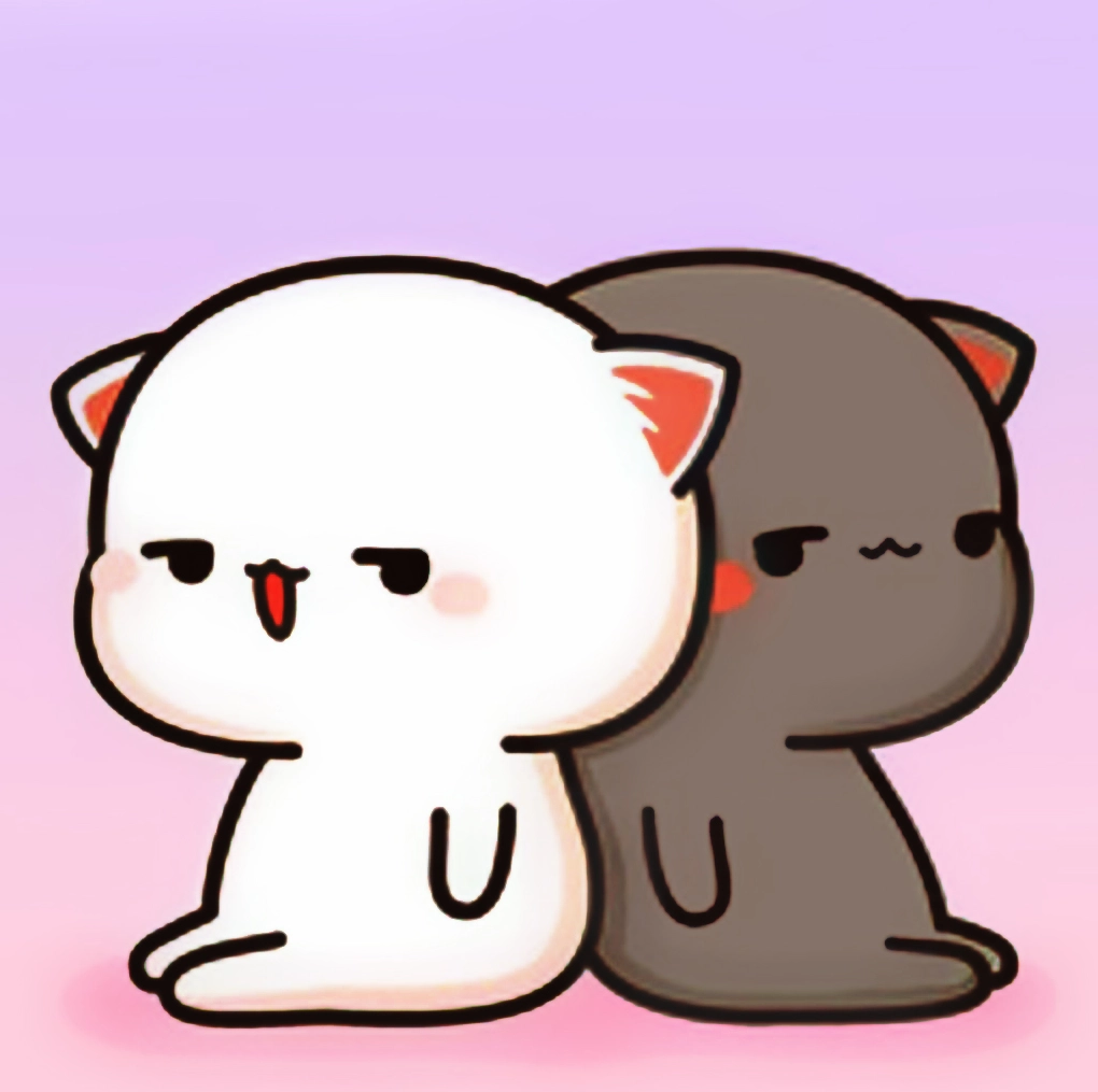 Ảnh mèo anime chibi dễ thương với bộ lông xù