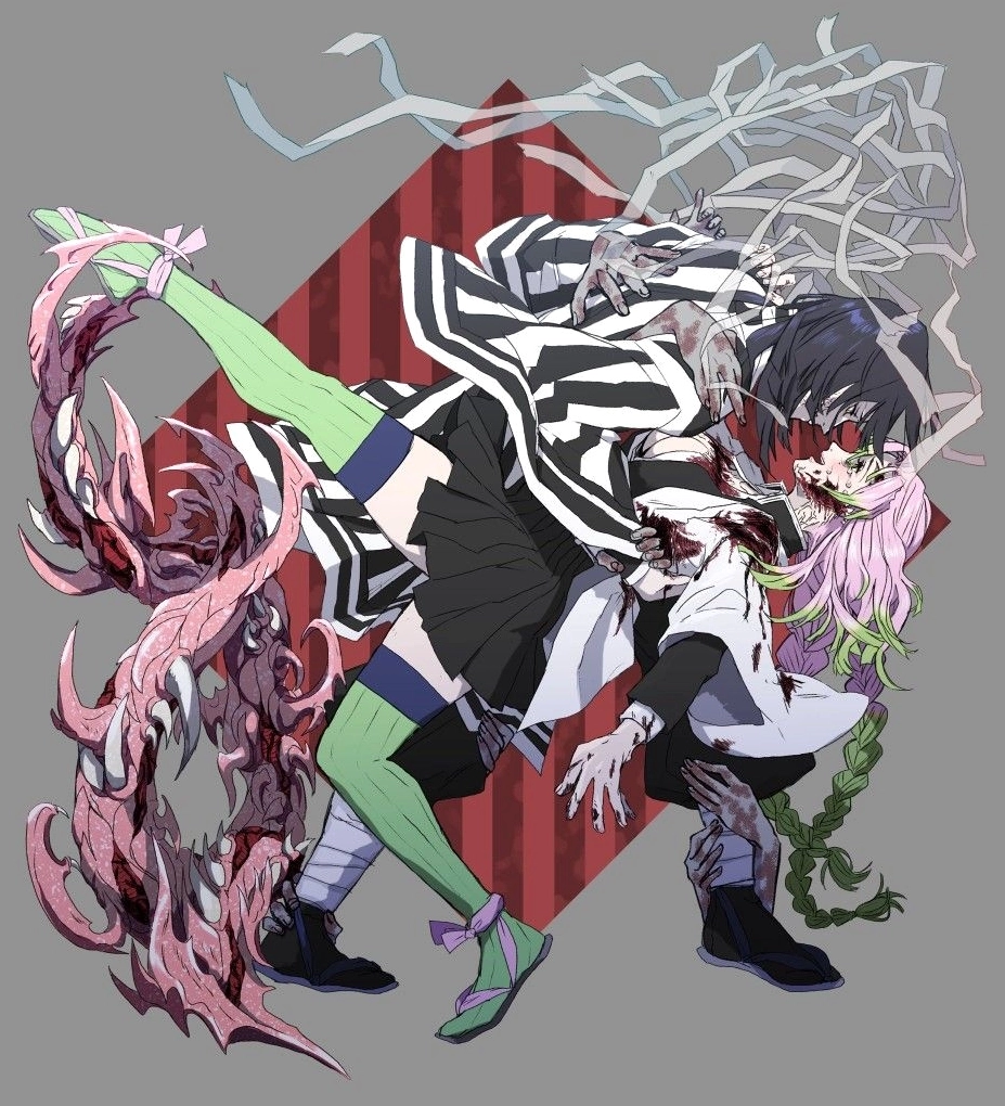 Bộ Sưu Tập Tuyệt Đẹp các Ảnh Mitsuri Anime làm say đắm lòng người 6 Ảnh Mitsuri và Obanai chuyện tình cảm động trong Kimetsu
