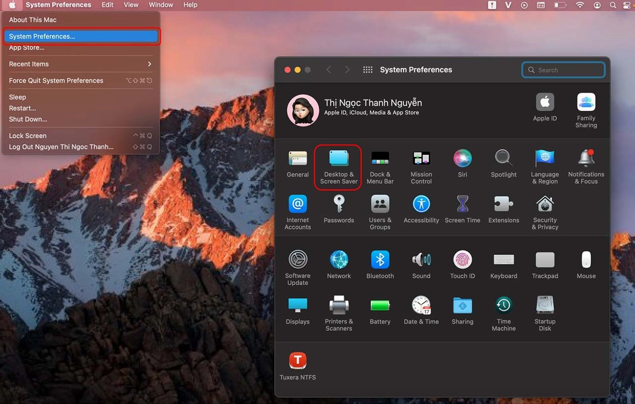 Ảnh nền macbook với hiệu ứng ánh sáng bắt mắt
