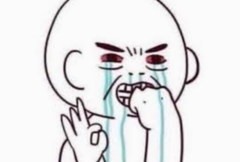 Ảnh ok meme đang khóc thể hiện sự chấp nhận miễn cưỡng